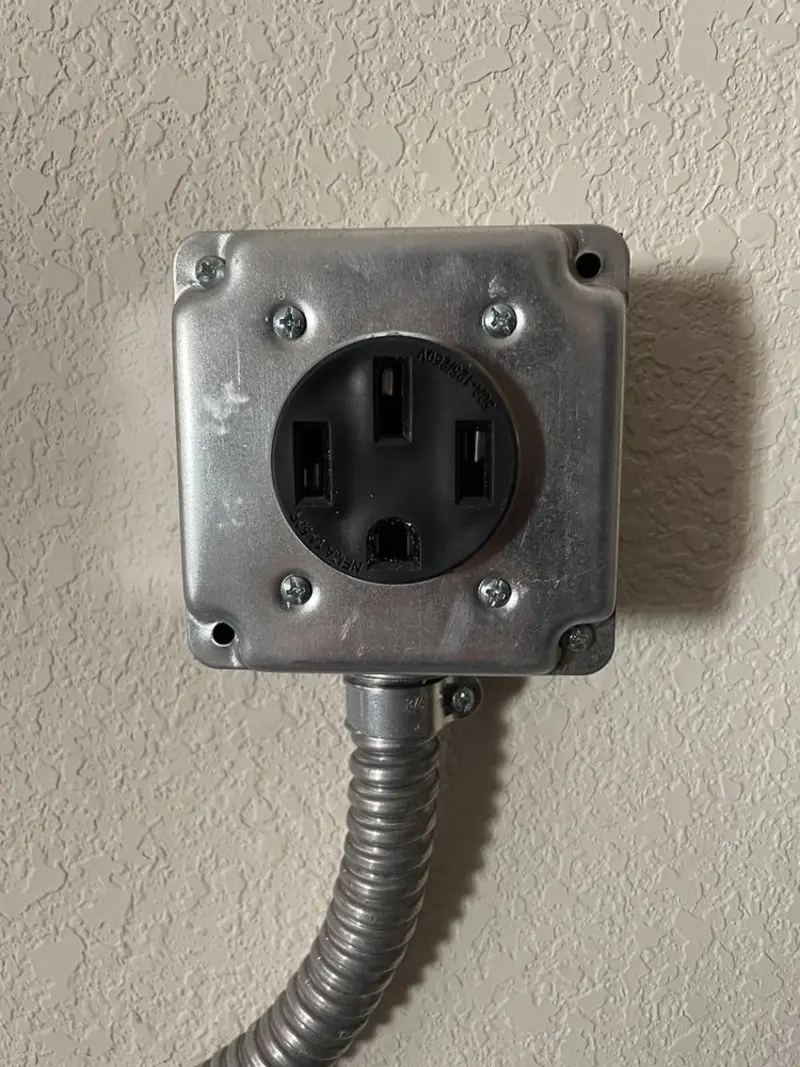 NEMA 14-50 outlet installed for Electrical Panel Upgrade in Stanford